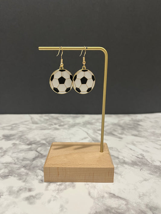 Soccer Ball Dangle Earrings